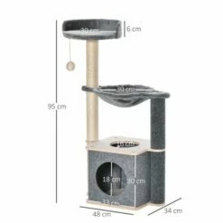 PawHut Centro De Actividades Para Gatos Color Gris 48 Cm X 34 Cm X 95 Cm 6 PawHut Centro De Actividades Para Gatos Color Gris 48 Cm X 34 Cm X 95 Cm -Tienda barata Tiendanimal 37517 21091510211939 1 centro actividades para gatos color gris