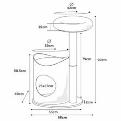 Flamingo Rascador Con Cesta Para Gato Color Beige 68 Cm X 49 Cm X 90 Cm -Tienda barata Tiendanimal 38368 21101509315472 3 rascador cesta para gato color beige