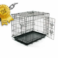 DUVO JAULA METAL NEGRA EXTRAFUERTE 2 PUERTAS (T-S 62 X 44 X 50 CM) 62 Cm X 44 Cm X 50 Cm