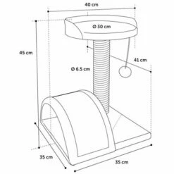 Flamingo Rascador Puente Para Gato Color Gris 40 Cm X 41 Cm X 45 Cm 5 Flamingo Rascador Puente Para Gato Color Gris 40 Cm X 41 Cm X 45 Cm -Tienda barata Tiendanimal 38544 21102209064734 2 rascador puente para gato color gris