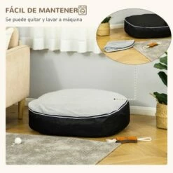 PawHut Cama Para Mascotas Color Gris Y Negro 80 Cm X 72 Cm X 18 Cm 9 PawHut Cama Para Mascotas Color Gris Y Negro 80 Cm X 72 Cm X 18 Cm -Tienda barata Tiendanimal 39397 21112611334954 4 cama para mascotas color gris negro
