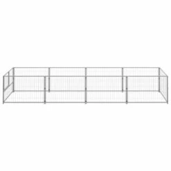 VidaXL Perrera De Acero Pequeña Plateada Para Perros 400 Cm X 100 Cm X 70 Cm 6 VidaXL Perrera De Acero Pequeña Plateada Para Perros 400 Cm X 100 Cm X 70 Cm -Tienda barata Tiendanimal 40986 22041311325290 1 vidaxl perrera acero peque plateada para perros