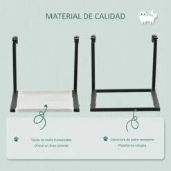 PawHut Cama Colgante De Radiador Para Gatos 42.5 Cm X 54 Cm X 34 Cm -Tienda barata Tiendanimal 41446 22030814202093 4 pawhut cama colgante radiador para gatos