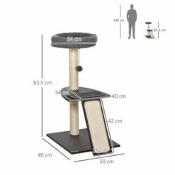 PawHut Árbol Rascador Con Múltiples Plataformas Para Gatos 50 Cm X 40 Cm X 83.5 Cm -Tienda barata Tiendanimal 41593 22031412182060 2 pawhut rbol rascador ltiples plataformas para gato