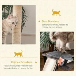 PawHut Árbol Rascador Con Múltiples Plataformas Para Gatos 50 Cm X 40 Cm X 83.5 Cm -Tienda barata Tiendanimal 41593 22031412182118 3 pawhut rbol rascador ltiples plataformas para gato
