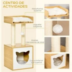 PawHut Árbol Con Cueva Para Gatos 35 Cm X 35 Cm X 81 Cm 8 PawHut Árbol Con Cueva Para Gatos 35 Cm X 35 Cm X 81 Cm -Tienda barata Tiendanimal 41597 22031412191530 3 pawhut rbol cueva para gatos