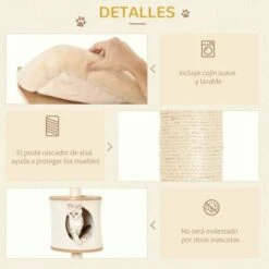 PawHut Árbol De Pared Con Plataformas Para Gatos 38 Cm X 30 Cm X 149 Cm -Tienda barata Tiendanimal 41599 22031412195336 3 pawhut rbol pared plataformas para gatos