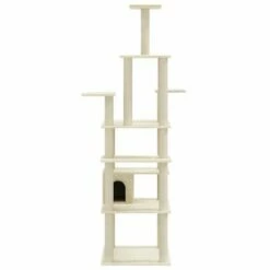Vidaxl Rascador árbol 7 Pisos Con Casa Crema Para Gatos 74 Cm X 74 Cm X 183 Cm 8 Vidaxl Rascador árbol 7 Pisos Con Casa Crema Para Gatos 74 Cm X 74 Cm X 183 Cm -Tienda barata Tiendanimal 41925 22052710310842 3 vidaxl rascador rbol pisos casa crema para gatos