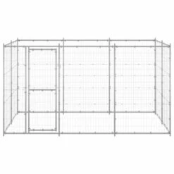 Vidaxl Perrera Con Puerta De Bisagra Plateada Para Perros 330 Cm X 220 Cm X 180 Cm -Tienda barata Tiendanimal 41984 22032411123023 1 vidaxl perrera puerta bisagra plateada para perros 3