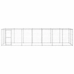 Vidaxl Perrera Con Puerta De Bisagra Plateada Para Perros 550 Cm X 220 Cm X 180 Cm -Tienda barata Tiendanimal 41984 22051010113655 3 vidaxl perrera puerta bisagra plateada para perros