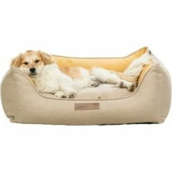 Trixie Home Edition Cama De Lona Beige Y Amarillo Para Perros 80 Cm X 60 Cm -Tienda barata Tiendanimal 46502 22041113413838 4 trixie home edition cama lona beige amarillo para