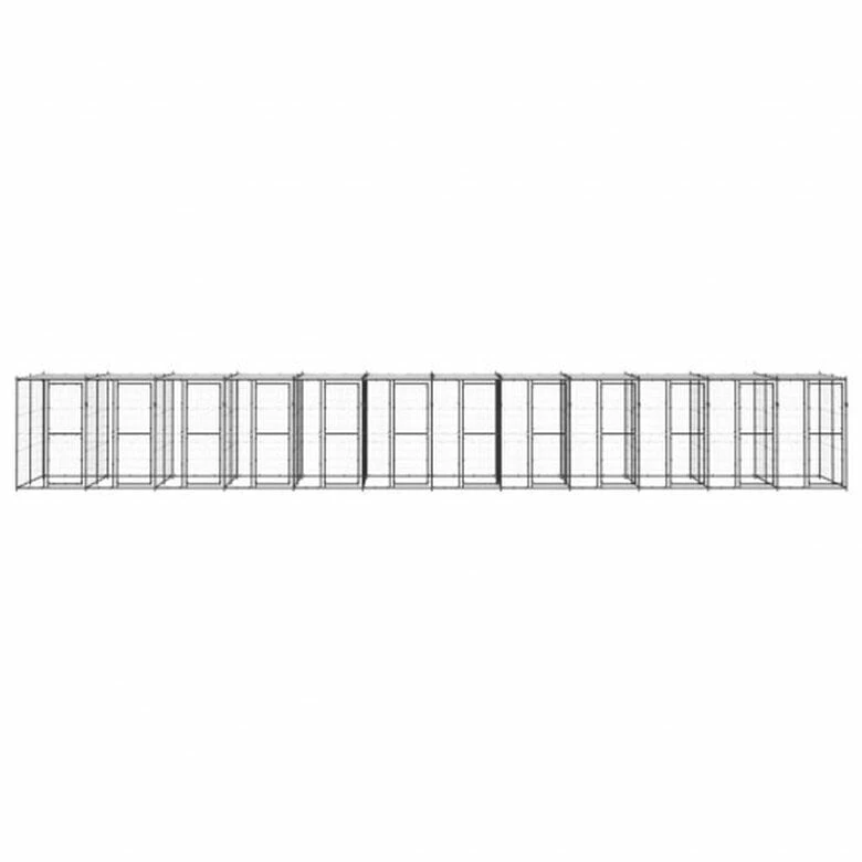 Vidaxl Jaula Con Malla Alrededor Negra Para Mascotas 770 Cm X 220 Cm X 180 Cm 6 Vidaxl Jaula Con Malla Alrededor Negra Para Mascotas 770 Cm X 220 Cm X 180 Cm - Imagen 6