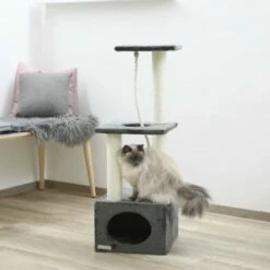 Kerbl Platin Pro Antracita Rascador Gris Para Gatos 37cm X 37 Cm X 109 Cm -Tienda barata Tiendanimal 47799 22051717114116 3 kerbl platin antracita rascador gris para gatos