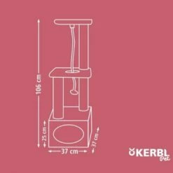 Kerbl Platin Pro Antracita Rascador Gris Para Gatos 37cm X 37 Cm X 109 Cm -Tienda barata Tiendanimal 47799 22051717114139 4 kerbl platin antracita rascador gris para gatos