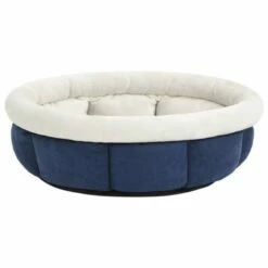 Vidaxl Cuna Redonda Con Cojín Azul Para Mascotas 59 Cm X 59 Cm X 24 Cm -Tienda barata Tiendanimal 49705 22062817421274 2 vidaxl cuna redonda azul para mascotas