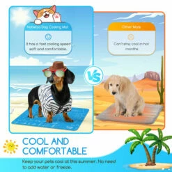 Nobleza - Alfombrilla Refrescante Para Mascotas Grandes. Auto Refrigerante No Tóxico. Ideal Para Para Perros, Gatos En Verano. 110 * 70 Cm, Color Azul, XL 70 Cm X 110 Cm -Tienda barata Tiendanimal 4d66aec144014e9f8b31dddd0ed454f1