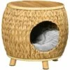 PawHut Cueva Para Gatos Cesta Para Gatos De Mimbre 44 Cm X 43 Cm X 42 Cm