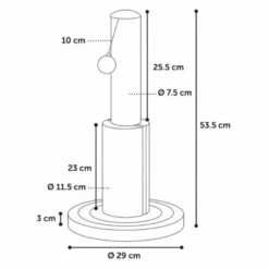 Flamingo Ayla Poste Rascador Gris Oscuro Para Gatos 29 Cm X 29 Cm X 53.5 Cm 6 Flamingo Ayla Poste Rascador Gris Oscuro Para Gatos 29 Cm X 29 Cm X 53.5 Cm -Tienda barata Tiendanimal 50138 22071315074583 3 flamingo ayla poste rascador gris oscuro para gato