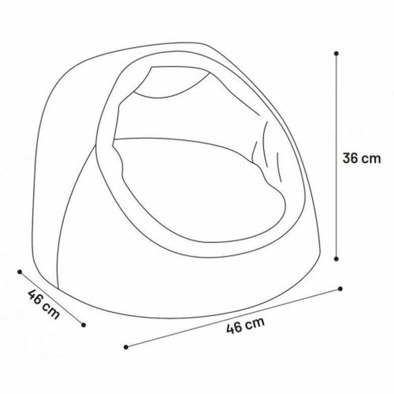 Flamingo Dorsa Cueva De Poliéster Gris Para Mascotas 40 Cm X 36 Cm 5 Flamingo Dorsa Cueva De Poliéster Gris Para Mascotas 40 Cm X 36 Cm - Imagen 5