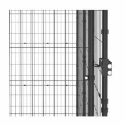 VidaXL Perrera De Acero 16,94 M² Negra 770 Cm X 220 Cm X 180 Cm -Tienda barata Tiendanimal 50386 22080408580867 4 vidaxl perrera acero 1694 negra