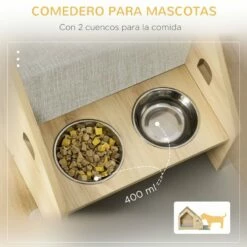 PawHut Caseta Para Perros De Madera Cama De Interior Para Cachorros 62 Cm X 40 Cm X 54 Cm -Tienda barata Tiendanimal 51ba1c704adf4ee5b319443b00a9437e