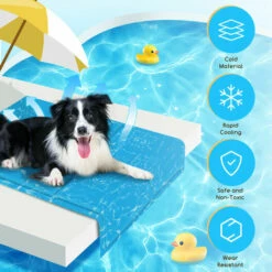 Nobleza - Alfombrilla Refrescante Para Mascotas Grandes. Auto Refrigerante No Tóxico. Ideal Para Para Perros, Gatos En Verano. 110 * 70 Cm, Color Azul, XL 70 Cm X 110 Cm -Tienda barata Tiendanimal 5b6a87455ac245dcb45fd7720b8e9a85