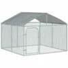 PawHut Perrera De Exterior Con Toldo 230 Cm X 230 Cm X 175 Cm