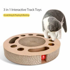 Nobleza Rascador Para Gatos Con Hierba Gatera，Redonda Rascadoras De Cartón Para Cama Con 2 Juguetes Para Gatos Interactivos Pelotas 33 Cm X 33.5 Cm X 5.5 Cm -Tienda barata Tiendanimal 6e3f54397c164b61af577cfd71ac5b12