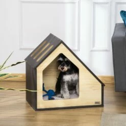 PawHut Caseta De Madera Para Perros Perrera 60 Cm X 40 Cm X 59.2 Cm -Tienda barata Tiendanimal 6ed149563b904719b1916bf24f8027fa