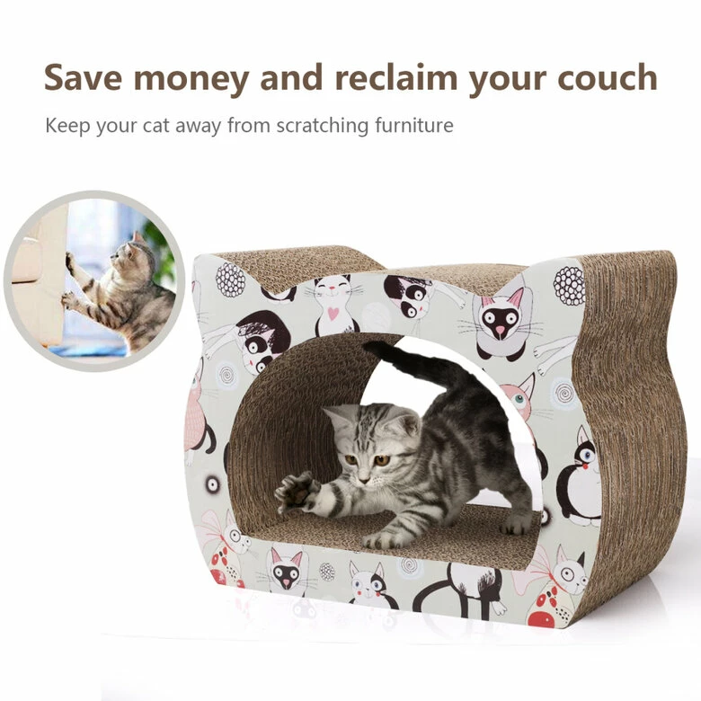 Nobleza - Rascador Para Gatos De Cartón 39 Cm X 29 Cm X 22 Cm 4 Nobleza - Rascador Para Gatos De Cartón 39 Cm X 29 Cm X 22 Cm - Imagen 4