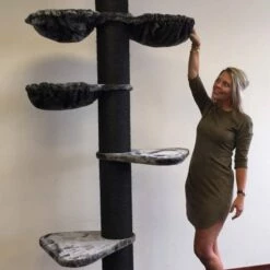 Rascador Maine Coon Tower Plus Para Gatos Color Negro 245-265 -Tienda barata Tiendanimal 87183093119951