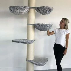 Rascador Maine Coon Tower Plus Para Gatos Color Beige Y Gris 245-265 -Tienda barata Tiendanimal 87183093142551