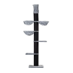 Rascador Maine Coon Tower Plus Para Gatos Color Negro Y Gris 245-265