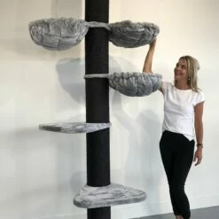 Rascador Maine Coon Tower Plus Para Gatos Color Negro Y Gris 245-265 -Tienda barata Tiendanimal 87183093142793