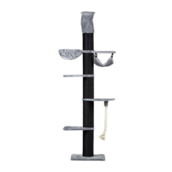 Rascador Maine Coon Tower Crown Para Gatos Color Gris Oscuro Y Gris Claro 245-265