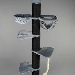 Rascador Maine Coon Tower Crown Para Gatos Color Gris Oscuro Y Gris Claro 245-265 -Tienda barata Tiendanimal 87183093154123