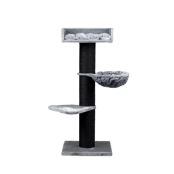 Rascador Royalty De Luxe Color Gris Y Negro 60 Cm X 60 Cm X 157 Cm