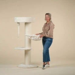 Rascador Para Gato Maine Coon Sleeper Color Blanco 55 Cm X 60 Cm X 155 Cm 3 Rascador Para Gato Maine Coon Sleeper Color Blanco 55 Cm X 60 Cm X 155 Cm -Tienda barata Tiendanimal 87183093157401