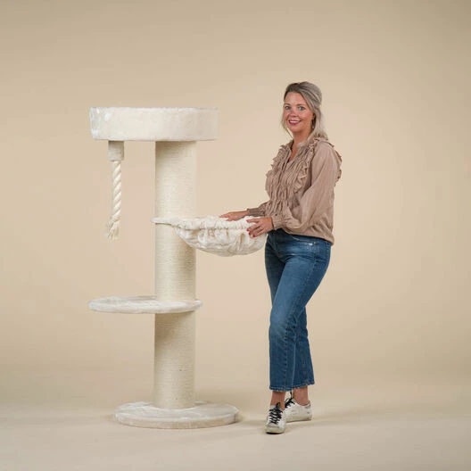 Rascador Para Gato Maine Coon Sleeper Color Blanco 55 Cm X 60 Cm X 155 Cm 2 Rascador Para Gato Maine Coon Sleeper Color Blanco 55 Cm X 60 Cm X 155 Cm - Imagen 2