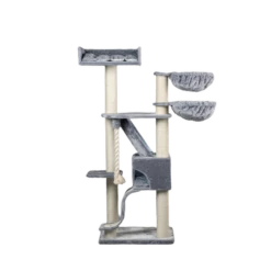 RHRQuality Rascador Kilimandjaro Gris Claro Para Gatos 192 Cm X 74 Cm X 59 Cm