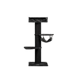 RHRQuality Royalty Blackline Árbol Rascador Con Almohoda Para Gatos 60 Cm X 60 Cm X 157 Cm