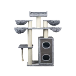 RHRQuality Rascador Paradise Gris Claro Para Gatos 184 Cm X 119 Cm X 70 Cm