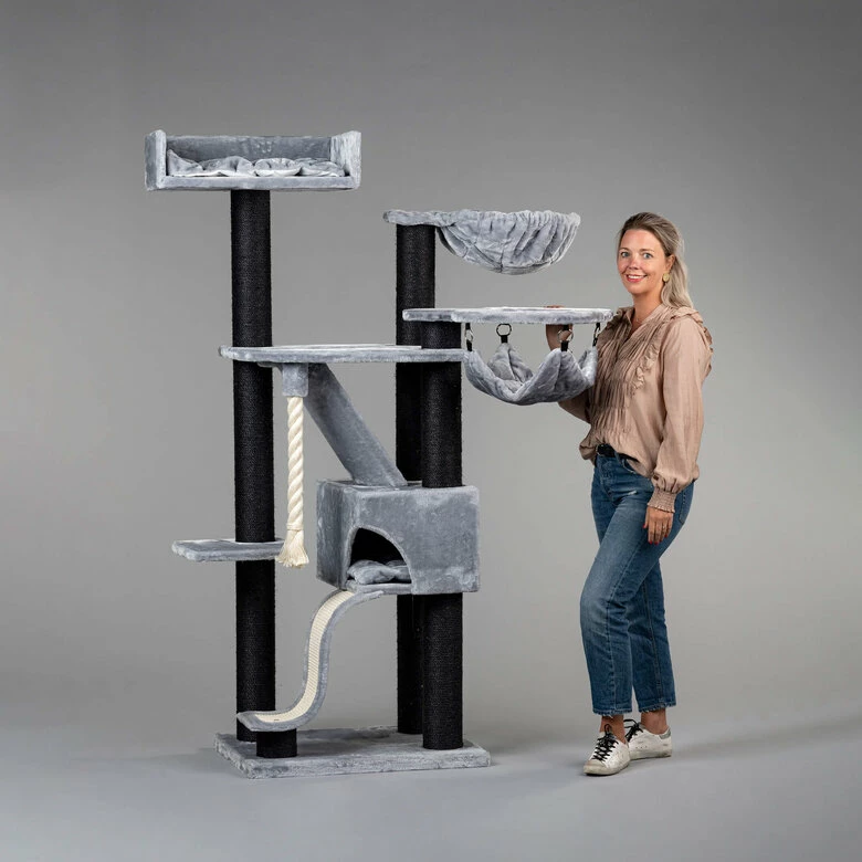 Rascador Kilimandjaro Color Gris Y Negro 59 Cm X 74 Cm X 194 Cm 2 Rascador Kilimandjaro Color Gris Y Negro 59 Cm X 74 Cm X 194 Cm - Imagen 2