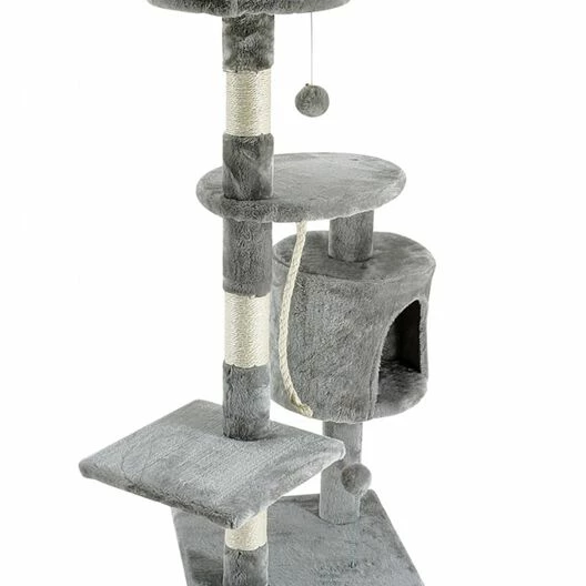 Árbol Rascador Para Gatos Gris 50 Cm X 50 Cm X 170 Cm 2 Árbol Rascador Para Gatos Gris 50 Cm X 50 Cm X 170 Cm - Imagen 2