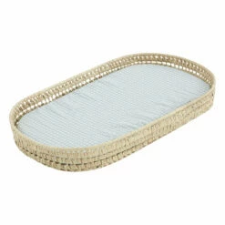 Cama De Palma EliteLounge + Colchón Impermable + Textil Para Colchón Eucaliptus Vichy 80 Cm X 47 Cm