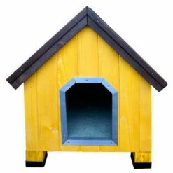 TK-Pet Alpine Caseta De Madera Amarilla Para Perros S