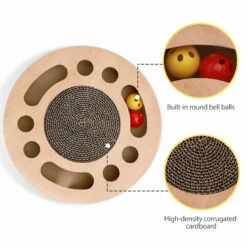 Nobleza Rascador Para Gatos Con Hierba Gatera，Redonda Rascadoras De Cartón Para Cama Con 2 Juguetes Para Gatos Interactivos Pelotas 33 Cm X 33.5 Cm X 5.5 Cm -Tienda barata Tiendanimal bb50fdab9c9a4a01ab1f7adb347ce2d2