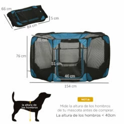 PawHut Parque Plegable Para Perros Y Gatos De 8 Paneles Parque De Juego Para Mascotas Con Bolsa De Transporte Recinto Portátil Para Conejos Conejillos De Indias Ø126x58 Cm Azul 126 Cm X 126 Cm X 58 Cm -Tienda barata Tiendanimal c274877e41f6418a99a50baf05c950d7 1