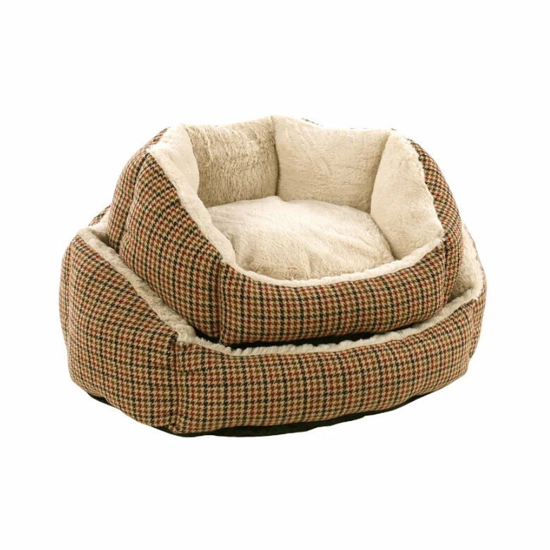 Flamingo Marlena Pentágono Rojo/Beige Con Cremallera Cama Para Perros 45 X 40 X 19 Cm - Imagen 3