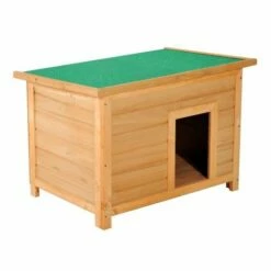 Caseta De Madera PawHut Para Perros Color Amarillo 85 Cm X 58 Cm X 58 Cm